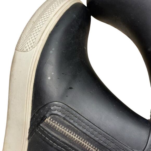 Steve Madden Black Wedge Rubber Pull On Snow Booties Women's 7 Casual Zipper - Picture 13 of 13